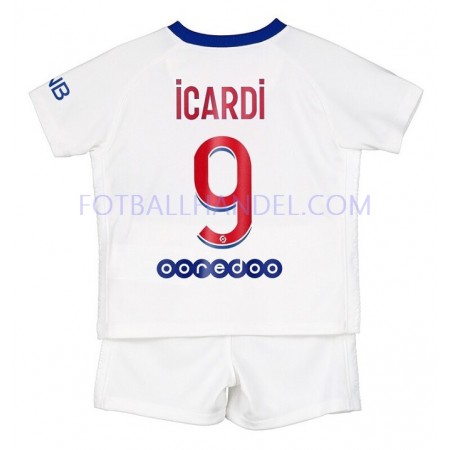 Barn Fotballdrakter Paris Saint-Germain Mauro Icardi 9 Borte 2020-21 Kortermet